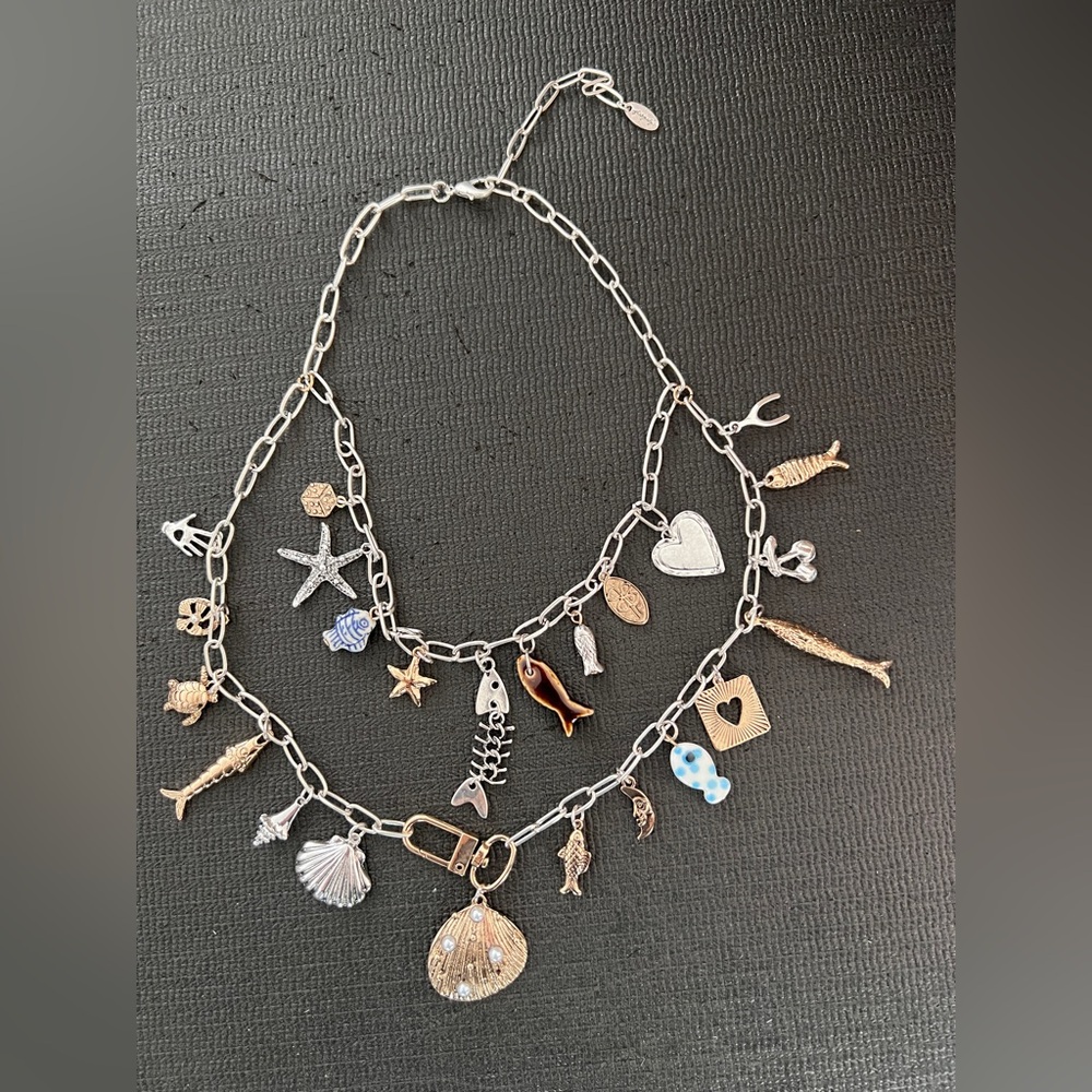 FREE PEOPLE Maxamillion Charm Necklace - Beachside - Picture 2 of 6